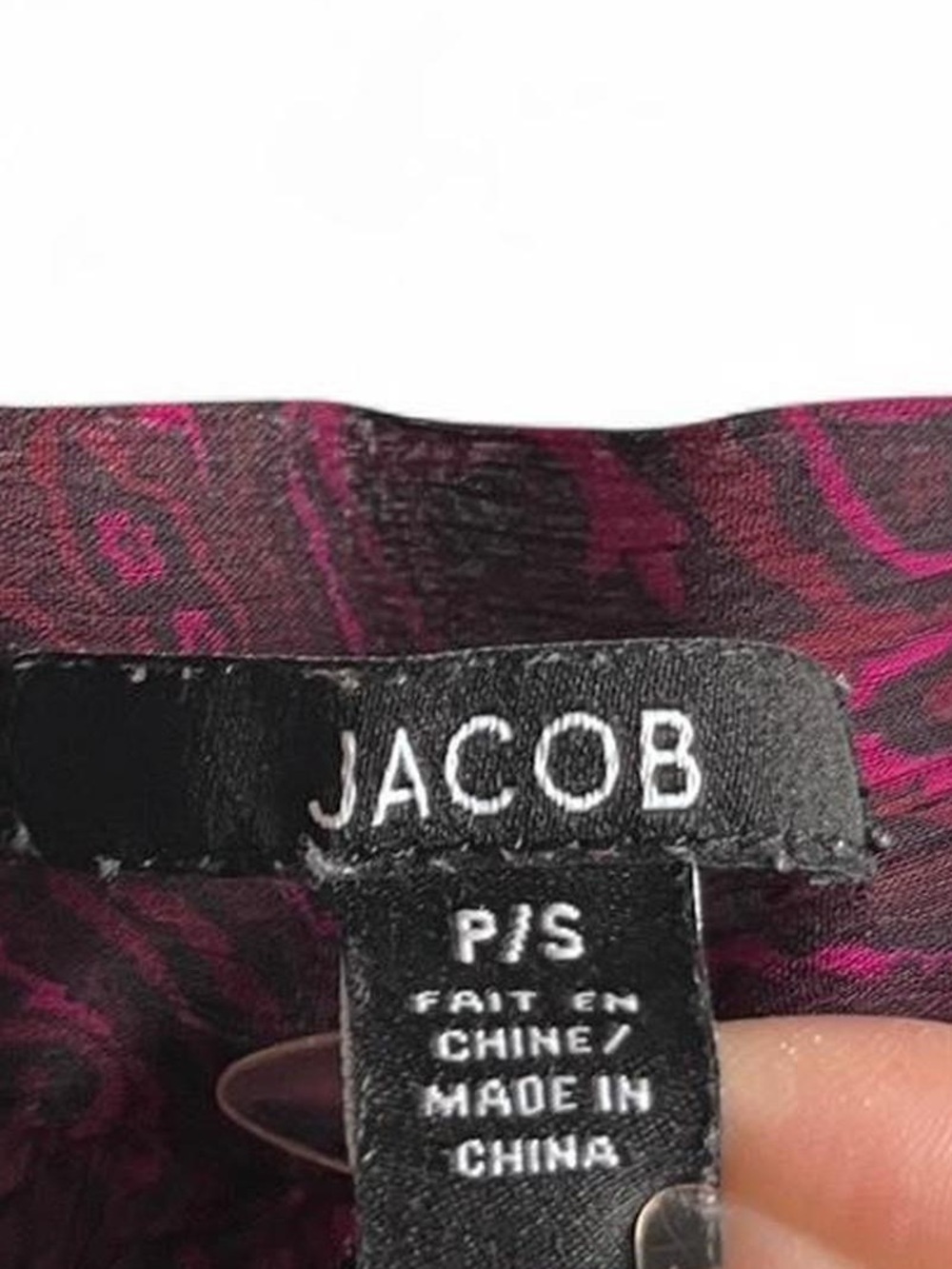 Size Small Purple Jacob Patterned Top - Picture 5 of 7